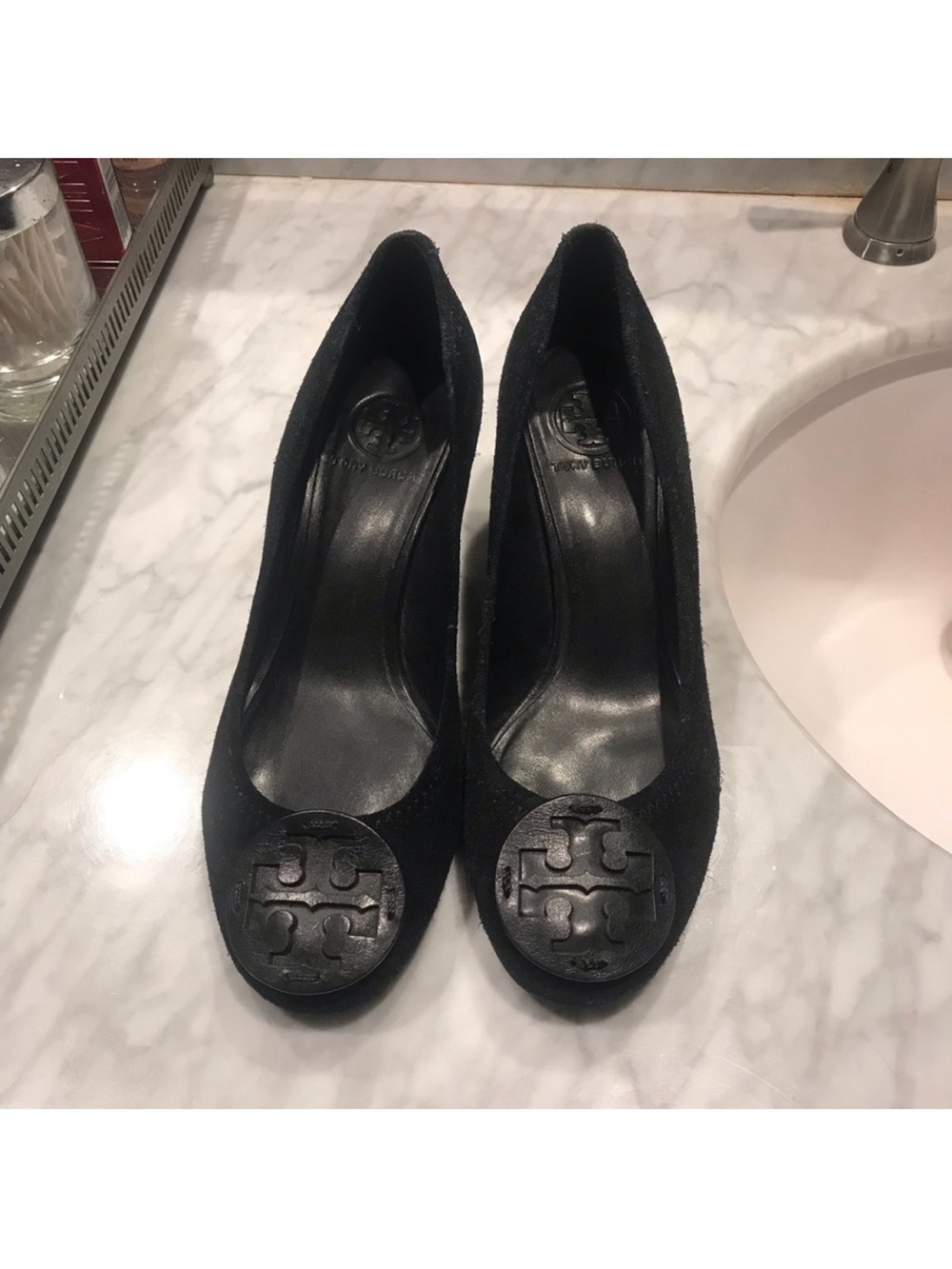 TORY BURCH Suede Wedges Size 8.5